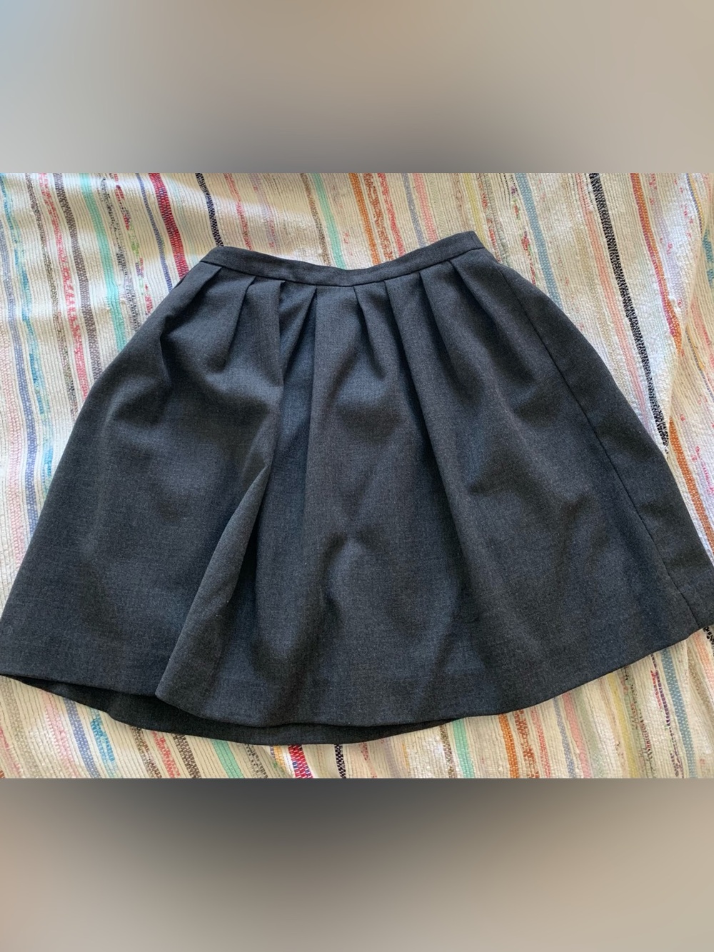 Uniqlo Dark Gray Pleated Skirt